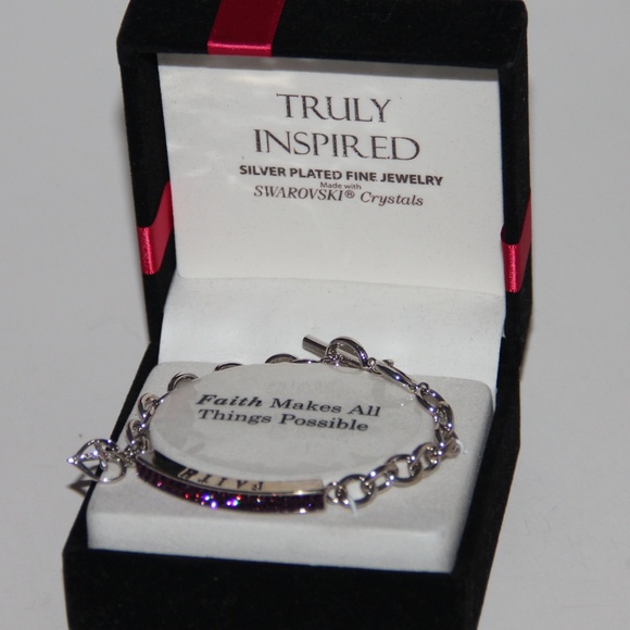 New! Faith Blessed Swarovski Crystal Bracelet - Picture 5 of 10